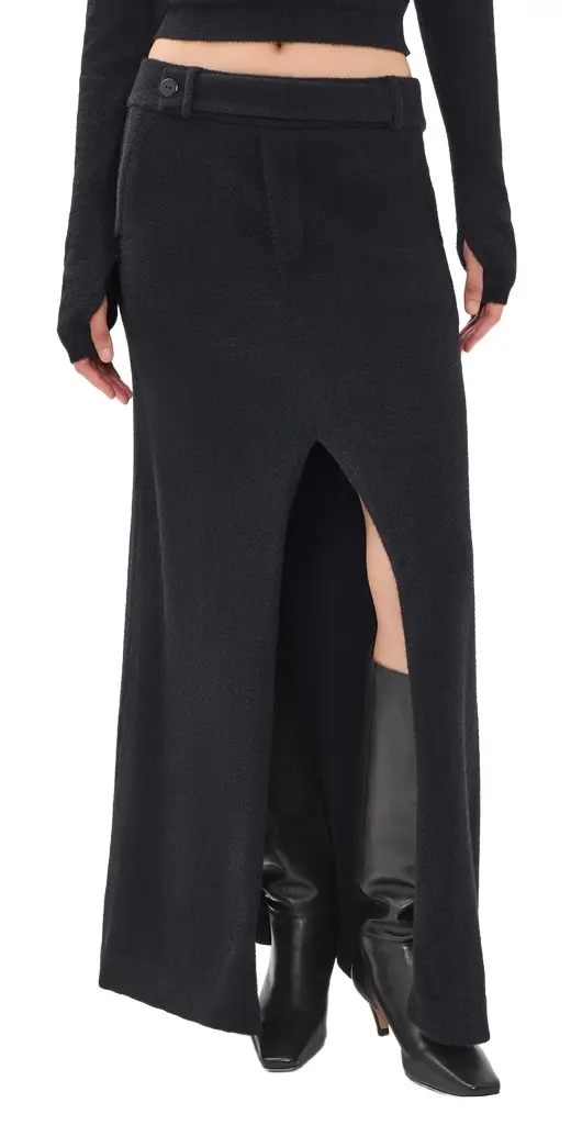 SEVEN WONDERS Magnolia Front Slit Knit Maxi Skirt