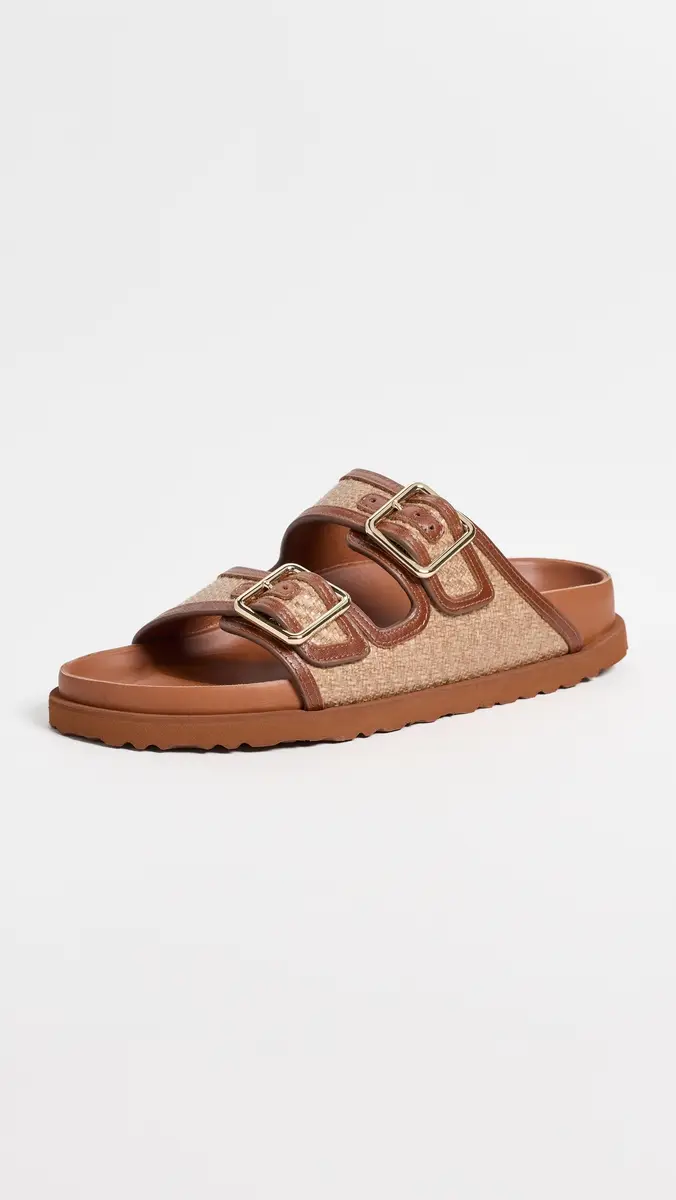 Birkenstock 1774 Arizona Framed Raffia 1774 Slides | Thumbnail 2 Birkenstock 1774 Arizona Framed Raffia 1774 Slides | Thumbnail 2