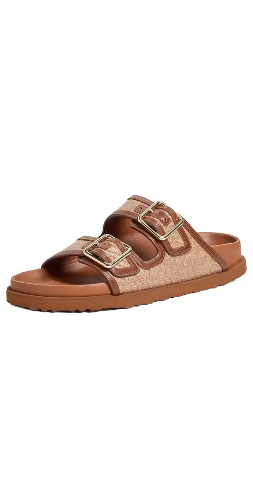 Birkenstock 1774 Arizona Framed Raffia 1774 Slides