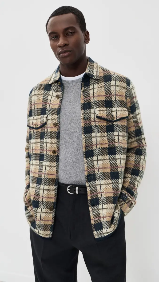 Guest In Residence Plaid Cashmere Work Shirt | Thumbnail 2 Guest In Residence Plaid Cashmere Work Shirt | Thumbnail 2