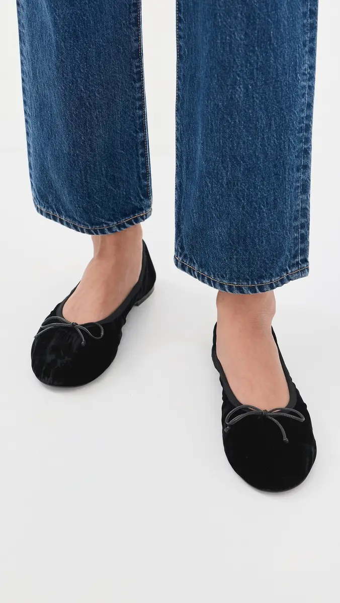 Stuart Weitzman Nia Velvet Ballet Flats | Thumbnail 3