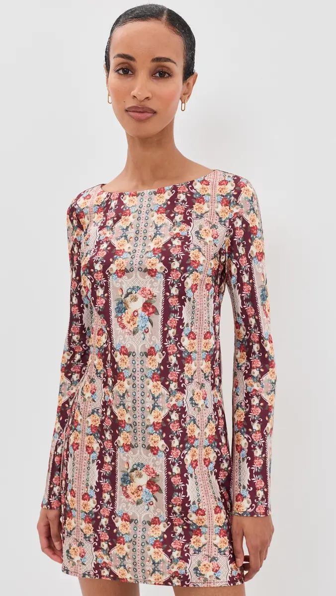 For Love & Lemons Maple Rose Mini Dress | Thumbnail 2