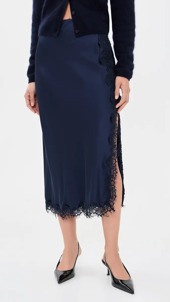 Alice + Olivia Maeve Midi Slip Skirt | Thumbnail 2