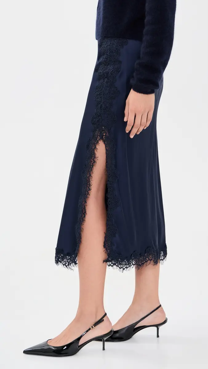 Alice + Olivia Maeve Midi Slip Skirt | Thumbnail 4