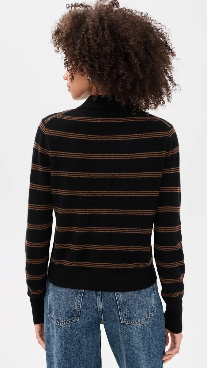 White + Warren Cashmere Striped Cardigan | Thumbnail 3