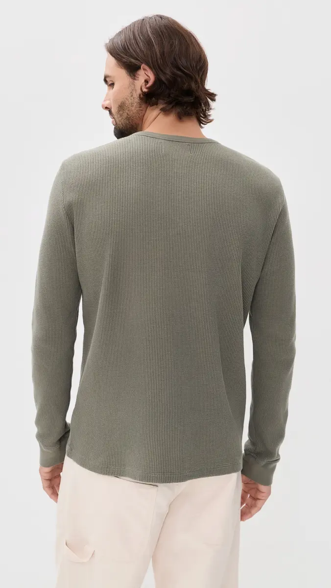 Joe's Jeans Long Sleeve Henley Waffle Tee | Thumbnail 3