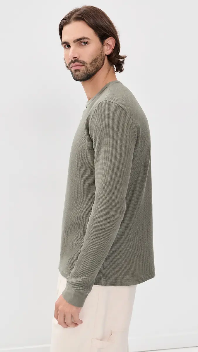 Joe's Jeans Long Sleeve Henley Waffle Tee | Thumbnail 4