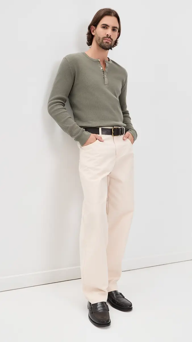 Joe's Jeans Long Sleeve Henley Waffle Tee | Thumbnail 5