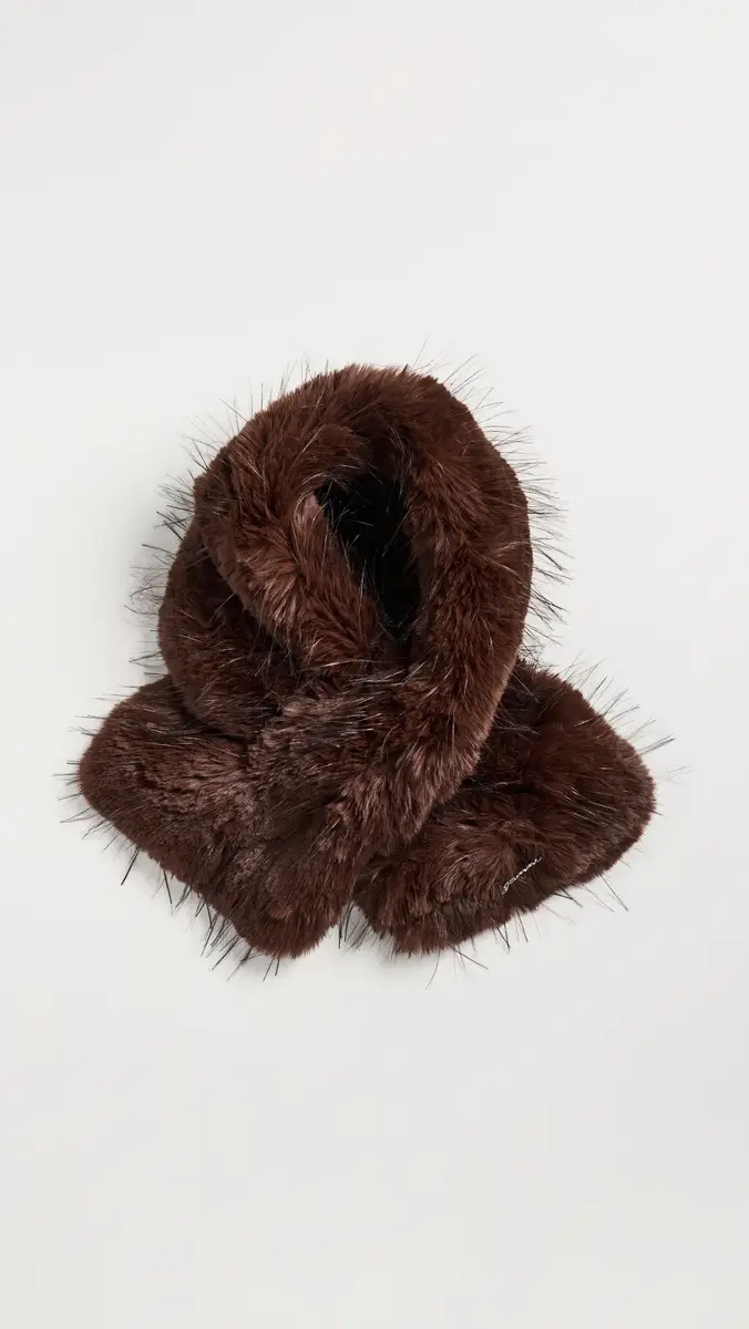 Ganni Straight Pile Faux Fur Stola | Thumbnail 3
