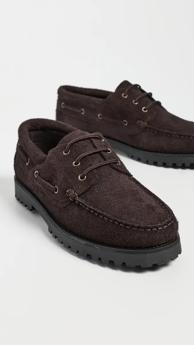 Les Deux Hairy Suede Boatshoes | Thumbnail 4