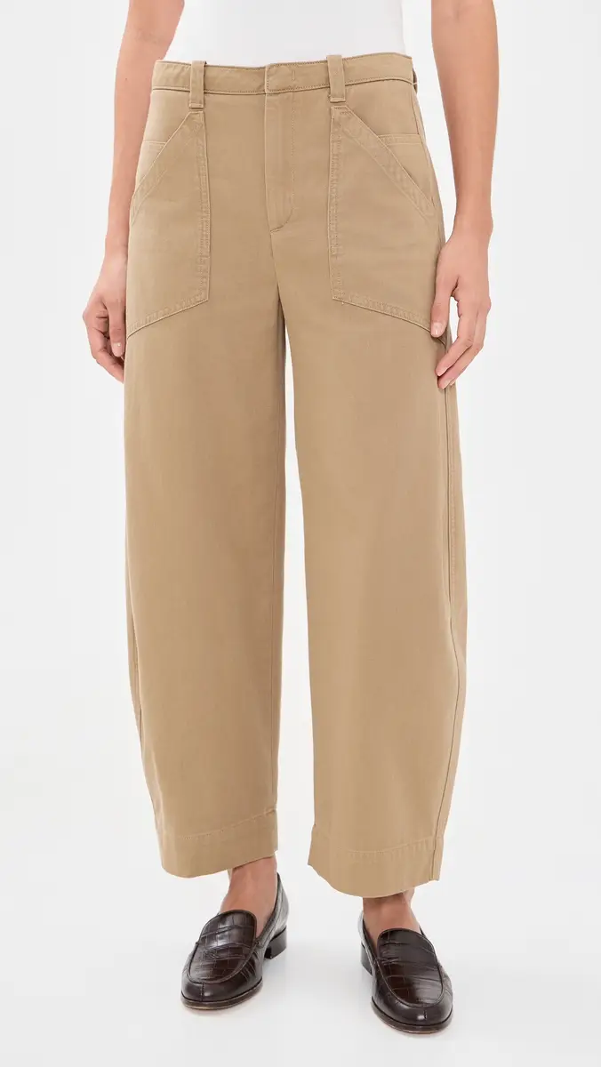 Vince Mid Rise Washed Cotton Utility Pants | Thumbnail 2