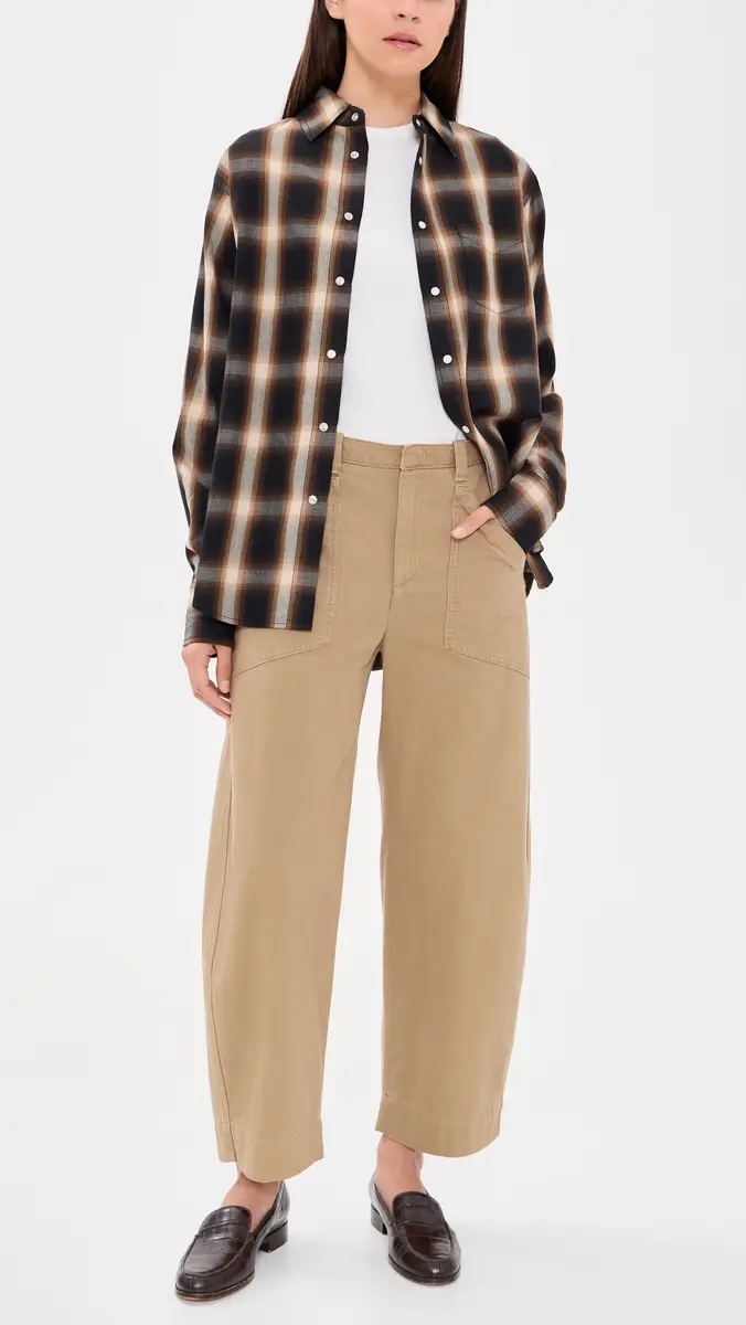 Vince Mid Rise Washed Cotton Utility Pants | Thumbnail 5