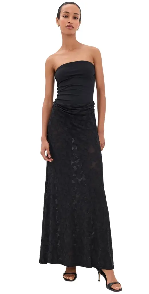 Lakita Strapless Lace Maxi Dress