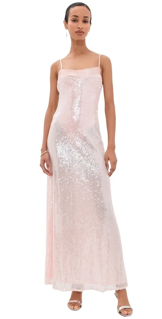 Illiana Sequin Bodysuit Maxi Dress