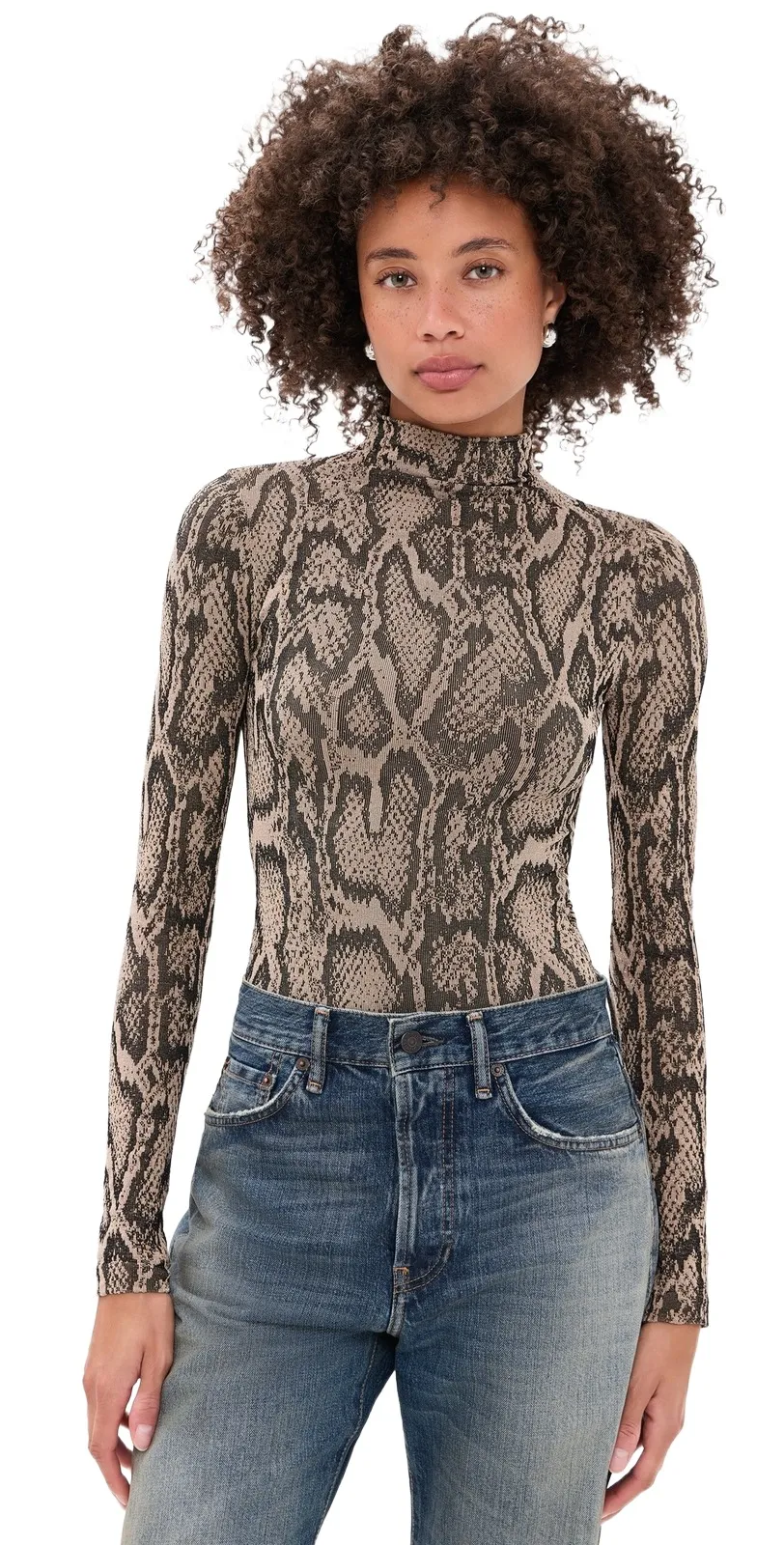 Wolford Shimmering Python Thong Bodysuit