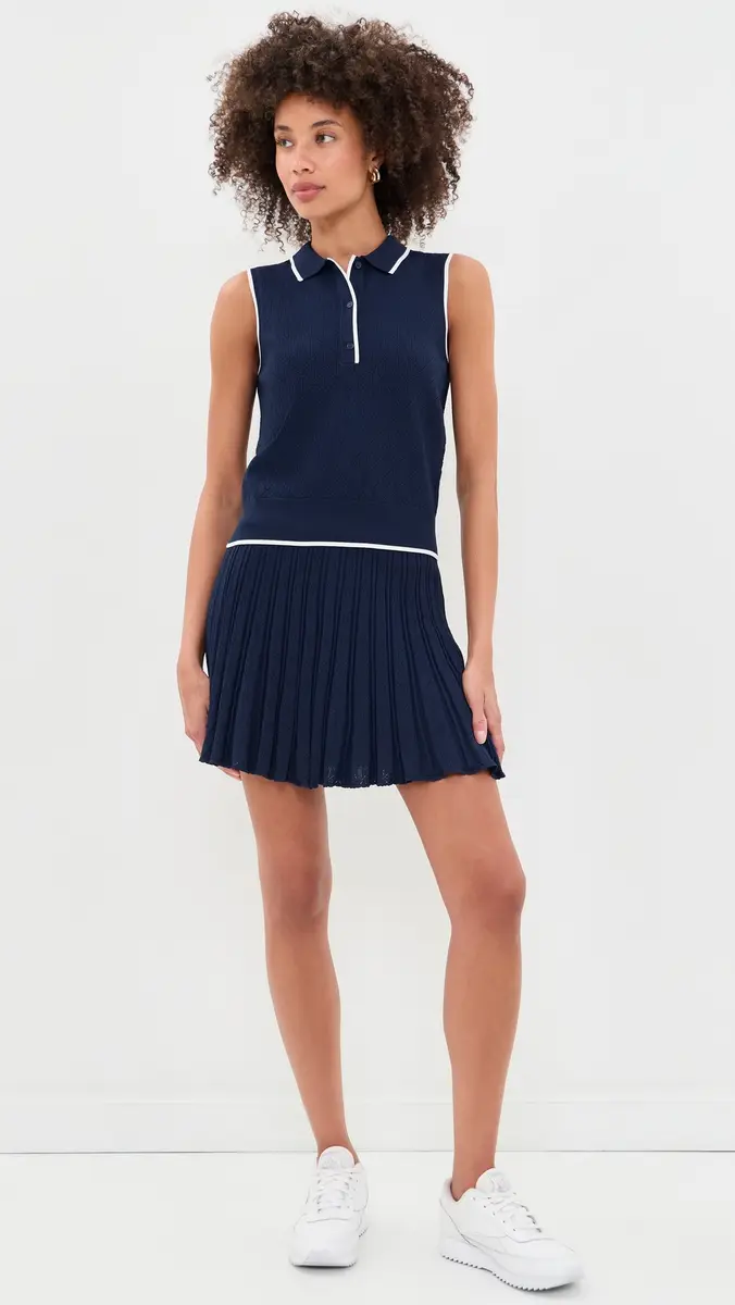 Greyson Pointelle Sleeveless Polo Top | Thumbnail 5 Greyson Pointelle Sleeveless Polo Top | Thumbnail 5