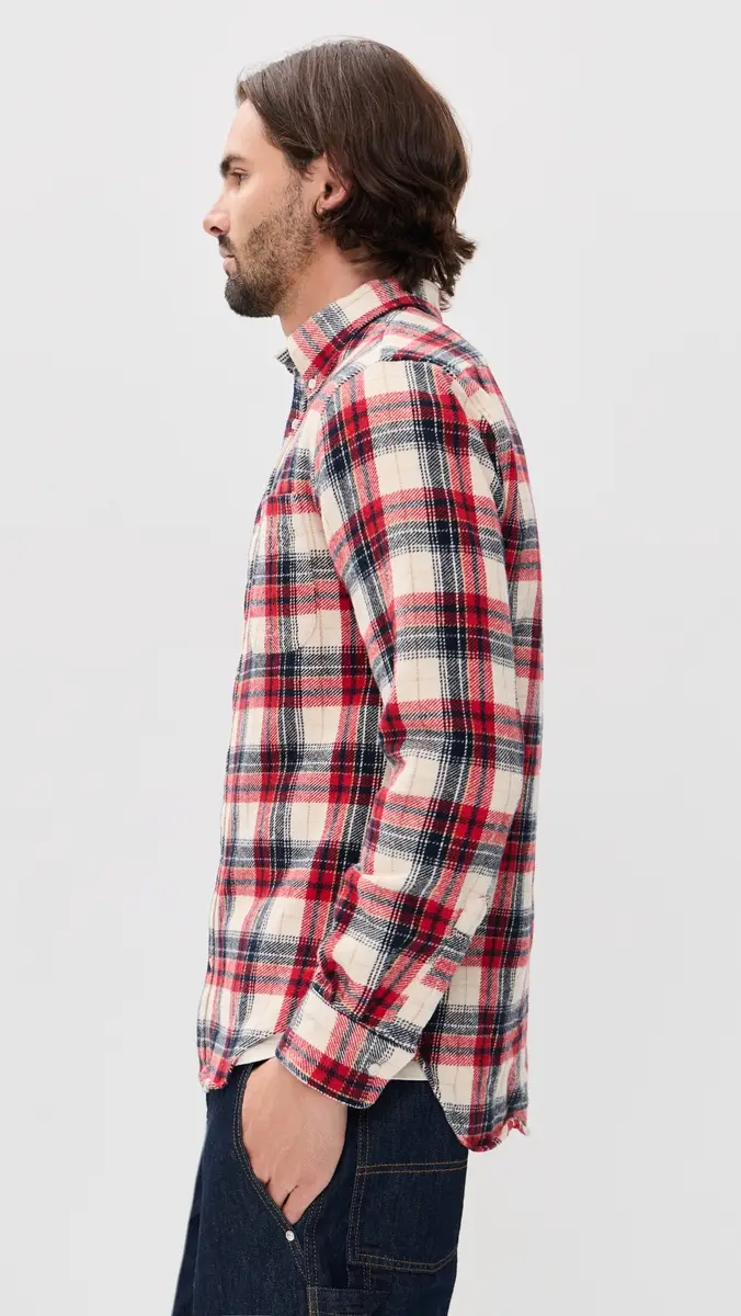 Gitman Vintage Brushed Winter Madras Shirt | Thumbnail 4 Gitman Vintage Brushed Winter Madras Shirt | Thumbnail 4