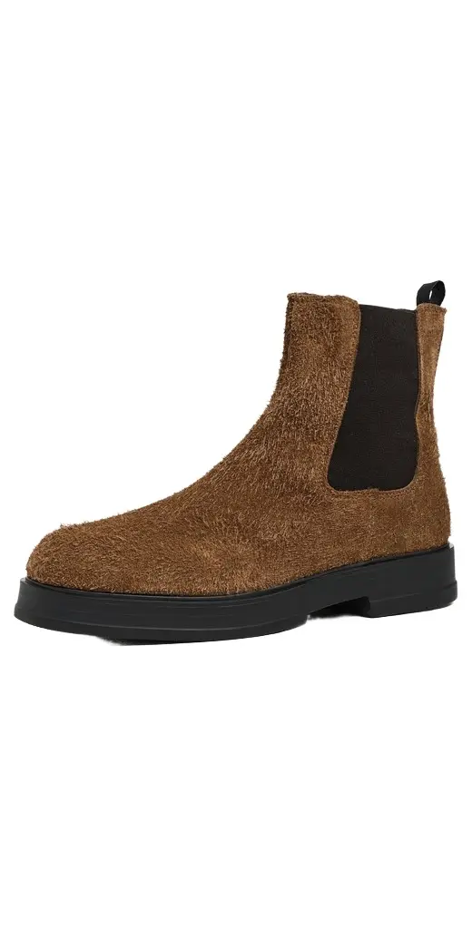 Les Deux Hairy Suede Chelsea Boots