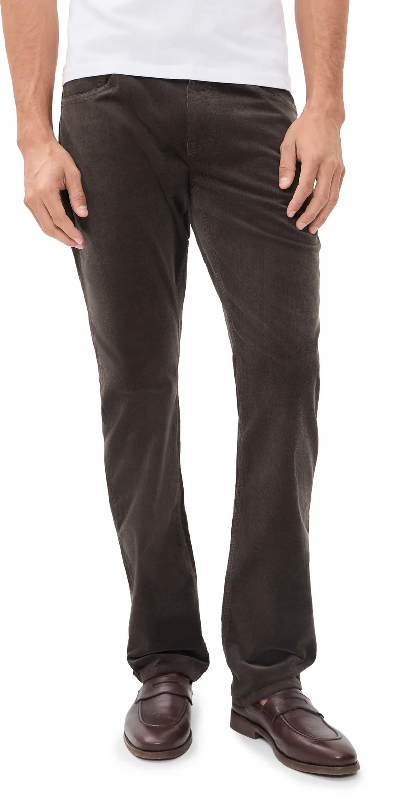 PAIGE Federal Midnight Brown Corduroy Pants