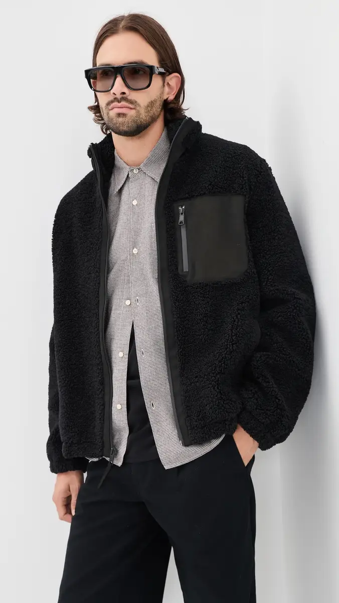 Vince Faux Sherpa Zip Jacket | Thumbnail 2