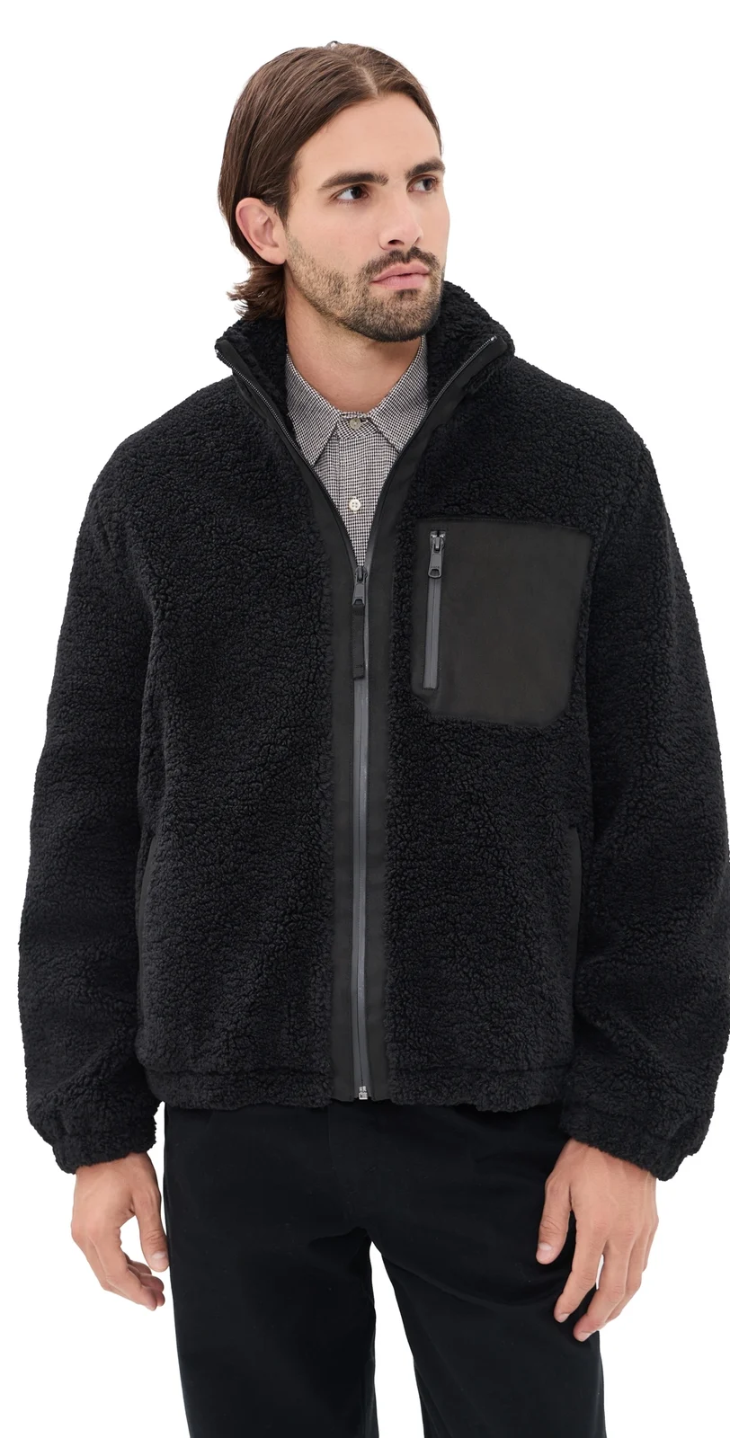 Vince Faux Sherpa Zip Jacket