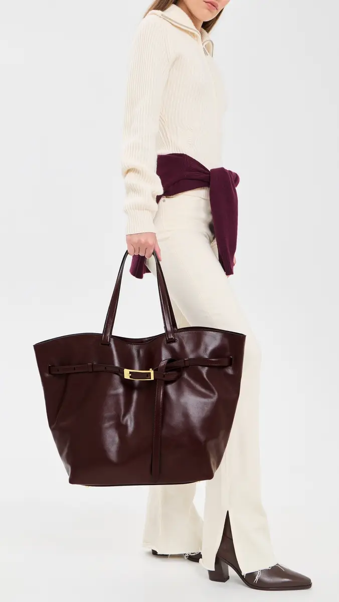 Anine Bing Elly Small Grained Leather Tote | Thumbnail 3 Anine Bing Elly Small Grained Leather Tote | Thumbnail 3