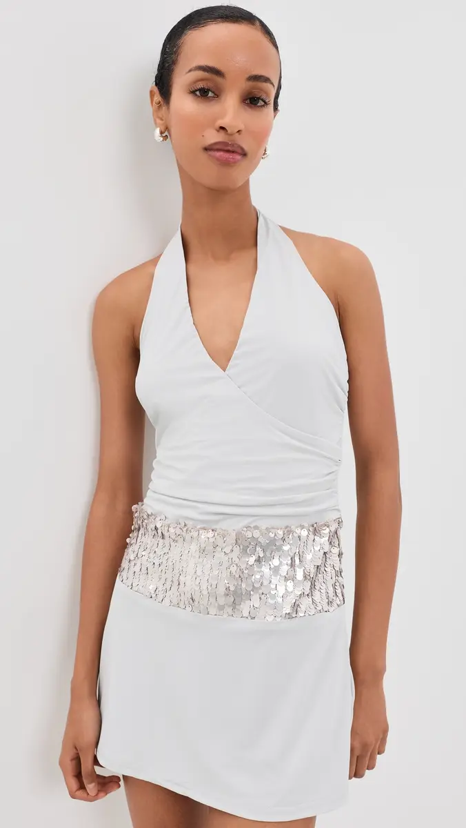 Runaway The Label Rumi Faux Wrap Halter Mini Dress | Thumbnail 2