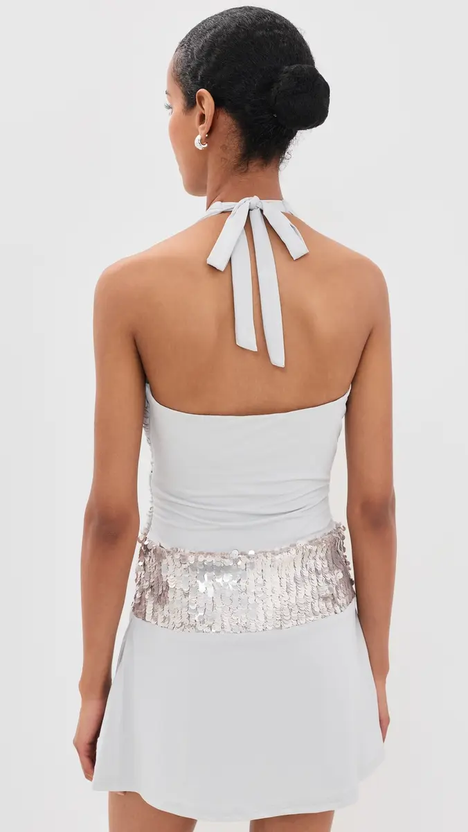 Runaway The Label Rumi Faux Wrap Halter Mini Dress | Thumbnail 3