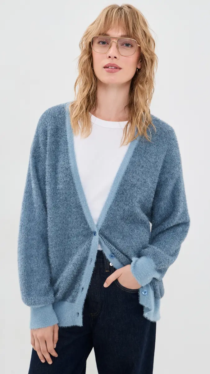 American Vintage V Neck Long Sleeves Cardigan | Thumbnail 2