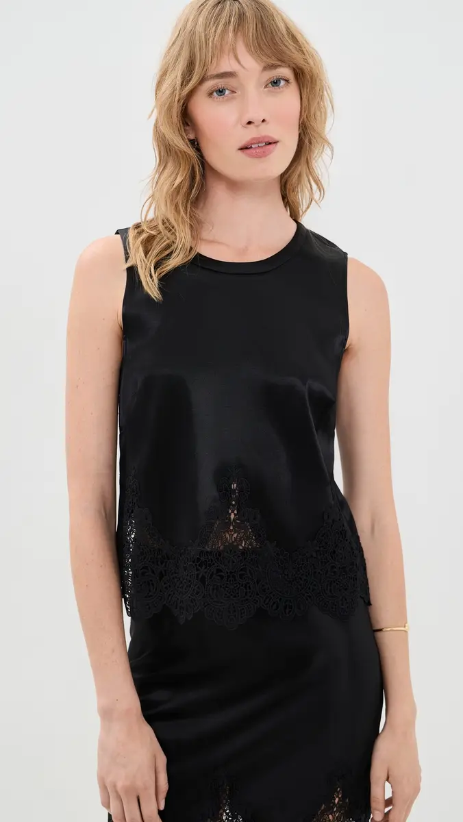 Generation Love Tegan Lace Combo Liquid Satin Top | Thumbnail 2 Generation Love Tegan Lace Combo Liquid Satin Top | Thumbnail 2
