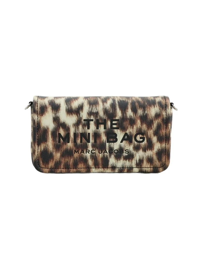 Leather Mini Bag In Leopard Brown Multi
