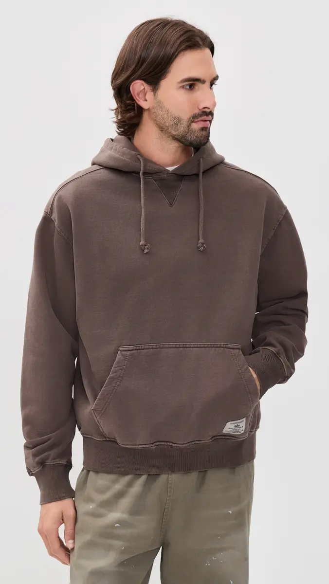 Alpha Industries Essential Washed Relaxed Hoodie | Thumbnail 2
