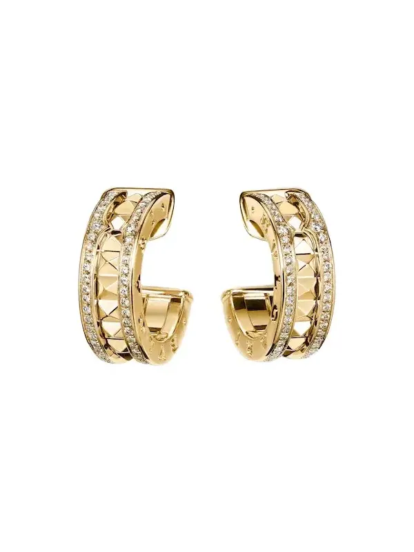 B. zero1 18kt gold hoop earrings with diamonds B. zero1 18kt gold hoop earrings with diamonds