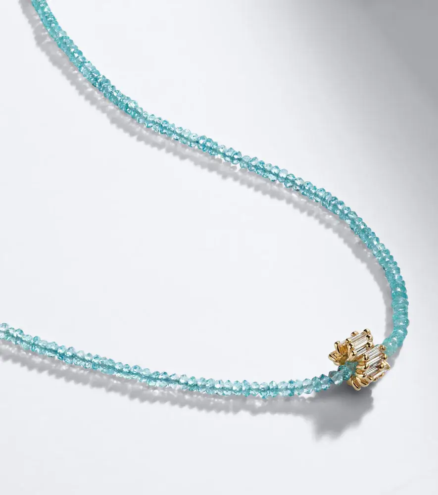 Suzanne Kalan Infinite 18kt gold beaded necklace with apatites and diamonds | Thumbnail 6 Suzanne Kalan Infinite 18kt gold beaded necklace with apatites and diamonds | Thumbnail 6