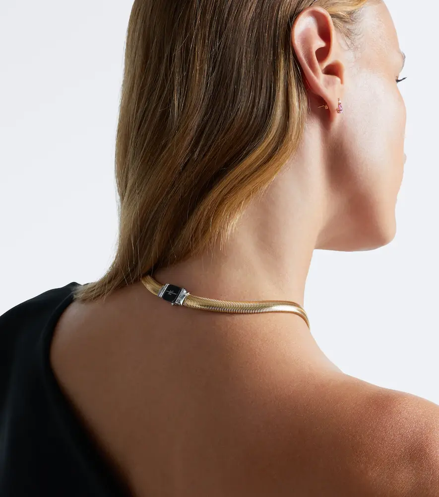 Nikos Koulis Feelings 18kt yellow and white gold necklace with diamonds | Thumbnail 5