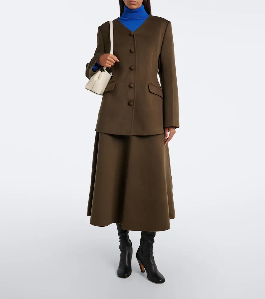 Lisa Yang Doublé wool and cashmere midi skirt | Thumbnail 3 Lisa Yang Doublé wool and cashmere midi skirt | Thumbnail 3