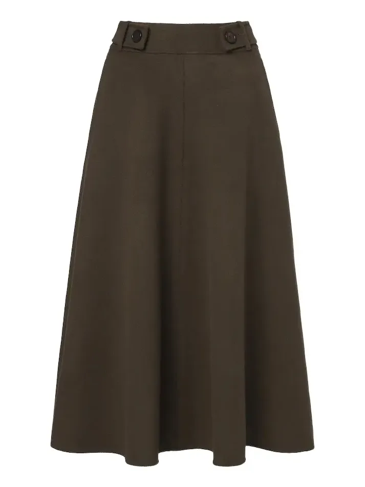 Doublé wool and cashmere midi skirt Doublé wool and cashmere midi skirt
