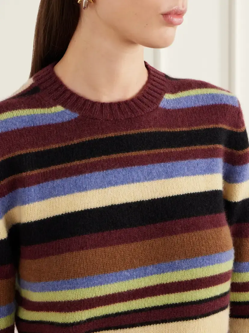 The Elder Statesman Elena Striped Cashmere Sweater | Thumbnail 5