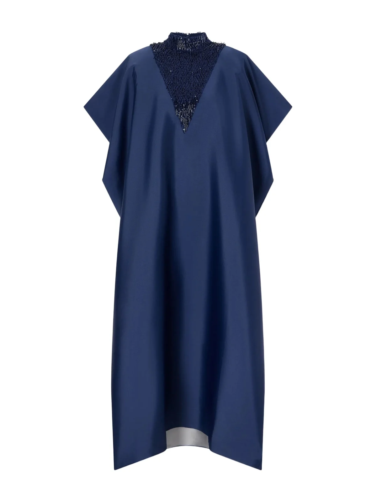 Cocoon Sequined And Twill Gown - Blue Cocoon Sequined And Twill Gown - Blue