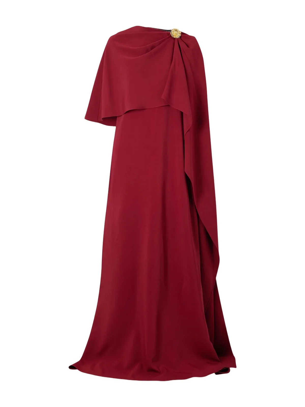 Oscar de la Renta Cape-effect Georgette Gown