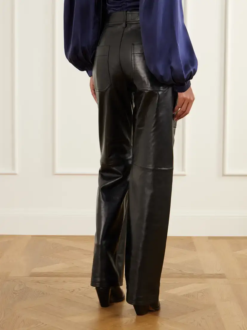 Isabel Marant Valka Leather Wide-leg Pants | Thumbnail 4 Isabel Marant Valka Leather Wide-leg Pants | Thumbnail 4