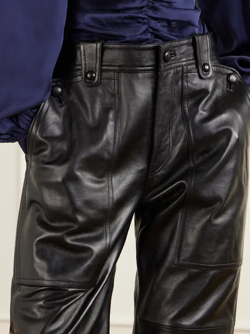 Isabel Marant Valka Leather Wide-leg Pants | Thumbnail 5 Isabel Marant Valka Leather Wide-leg Pants | Thumbnail 5