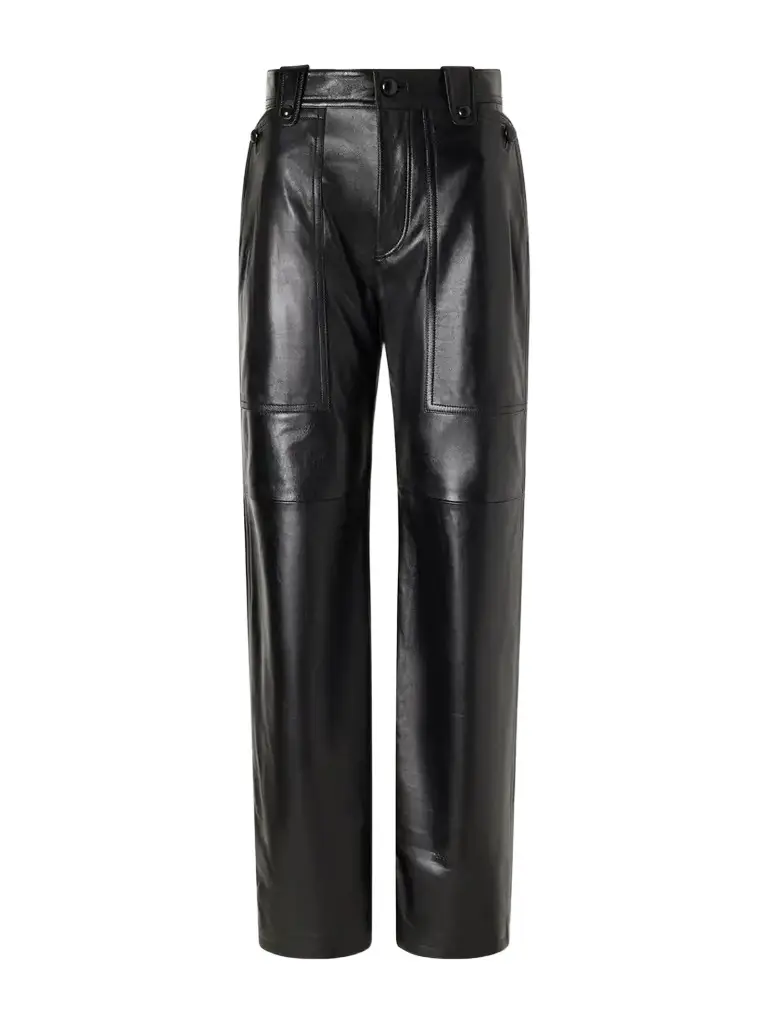 Isabel Marant Valka Leather Wide-leg Pants