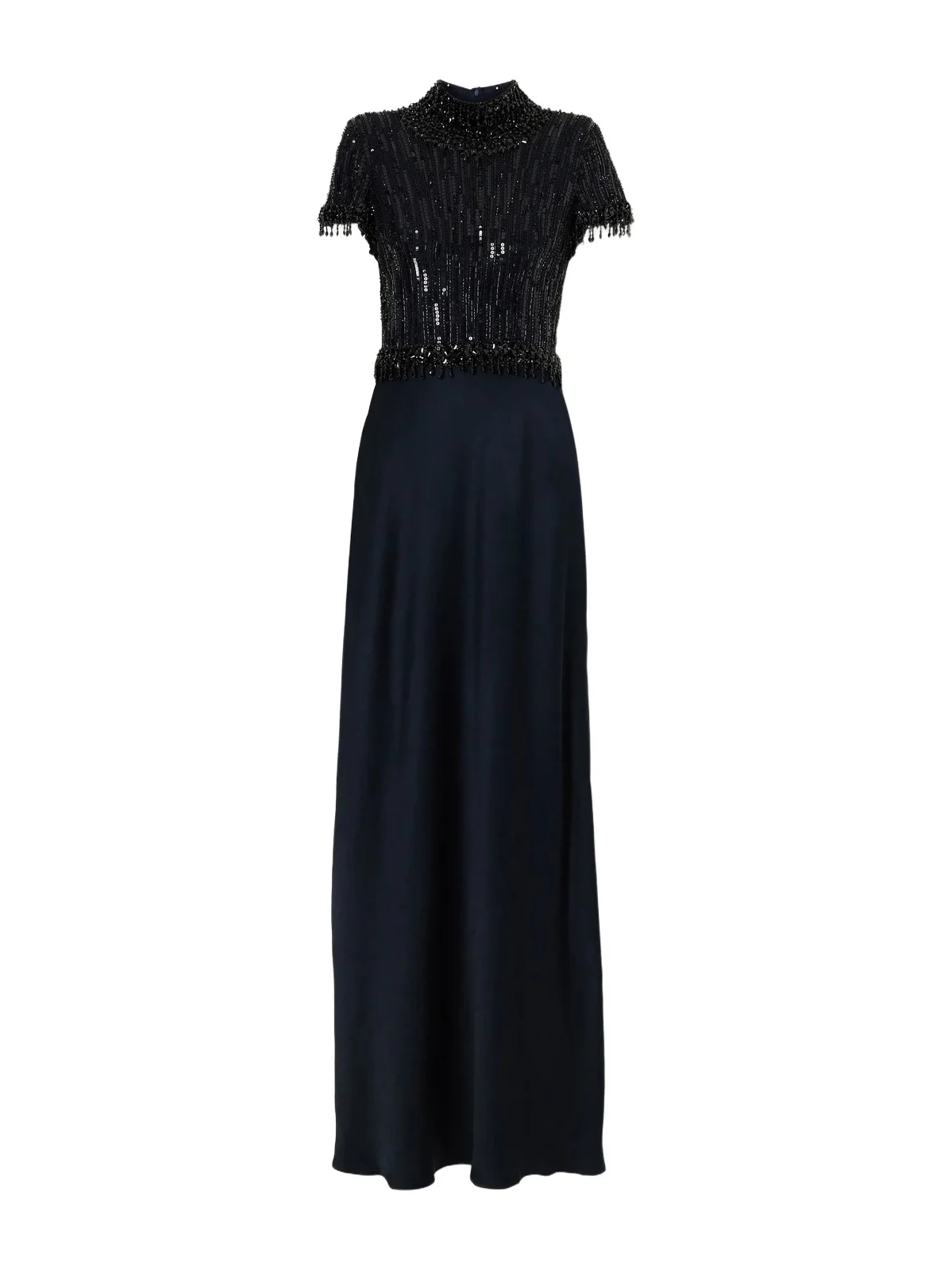 Jenny Packham Trinity Beaded Satin Gown