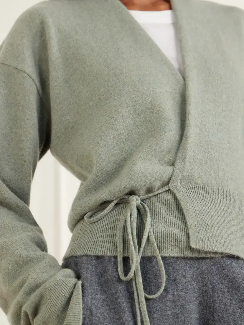 Extreme Cashmere Ella Tie-detail Cashmere-blend Cardigan | Thumbnail 4 Extreme Cashmere Ella Tie-detail Cashmere-blend Cardigan | Thumbnail 4