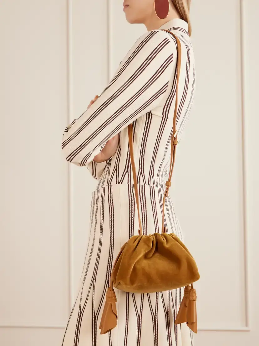 Zimmermann Cloud 91 Small Leather-trimmed Velvet Clutch | Thumbnail 5 Zimmermann Cloud 91 Small Leather-trimmed Velvet Clutch | Thumbnail 5