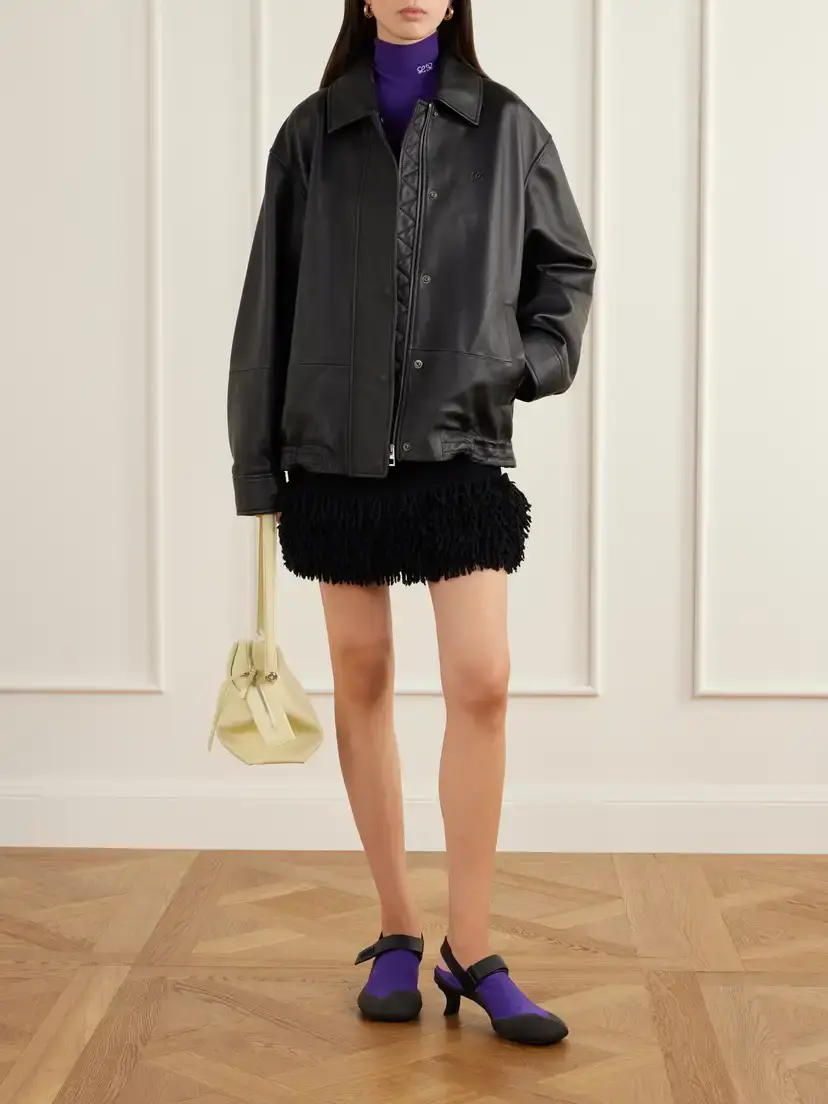 Loewe Logo-debossed Leather Jacket | Thumbnail 2 Loewe Logo-debossed Leather Jacket | Thumbnail 2