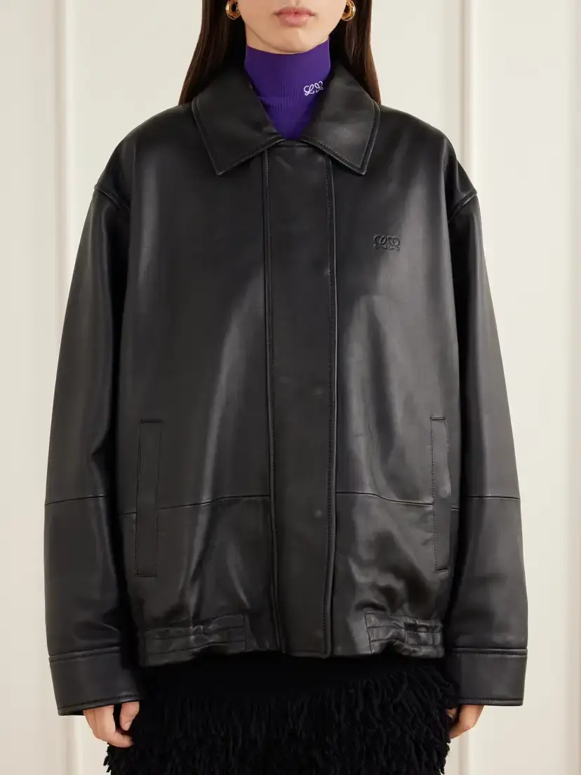 Loewe Logo-debossed Leather Jacket | Thumbnail 3 Loewe Logo-debossed Leather Jacket | Thumbnail 3
