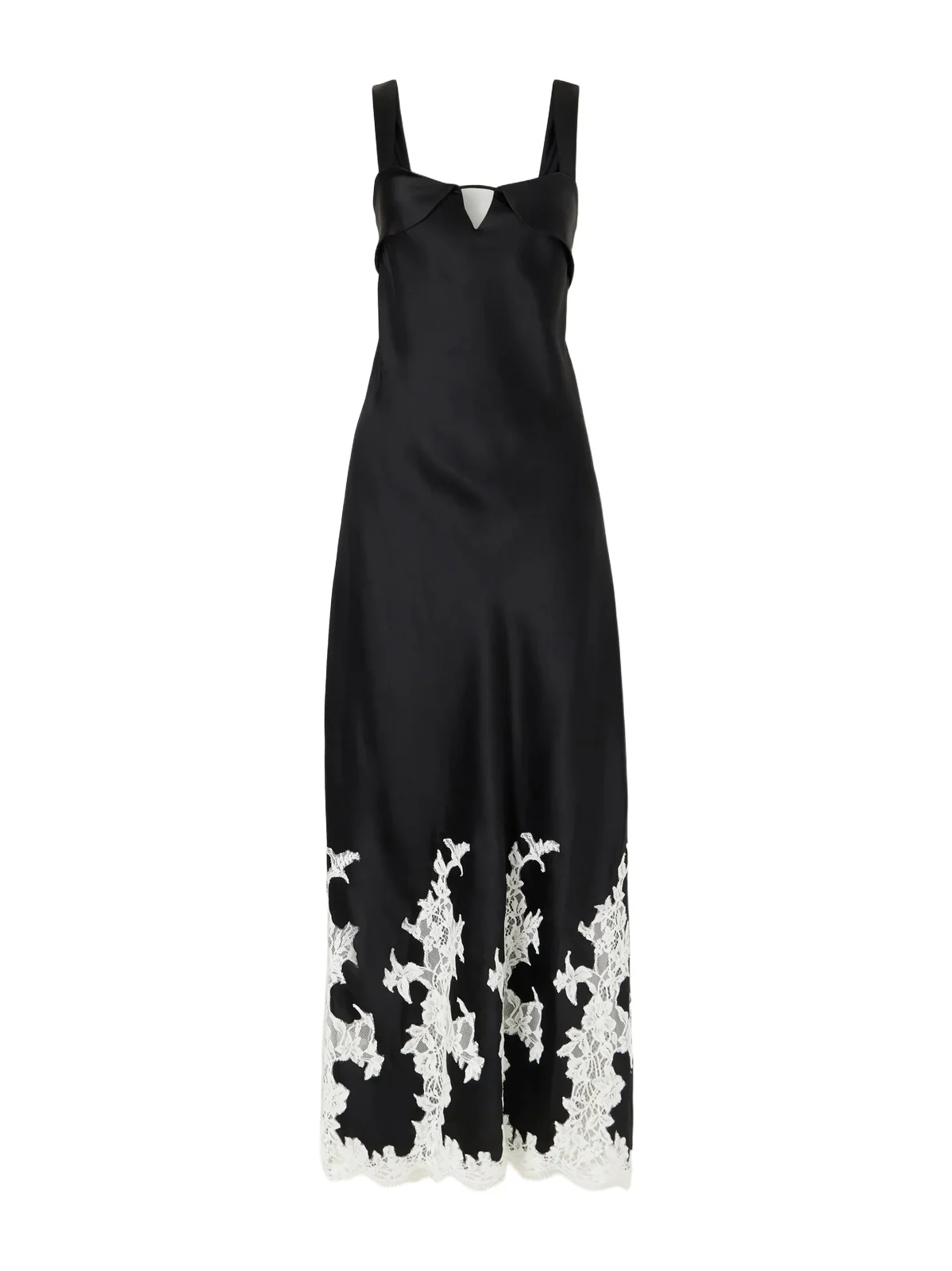 Simkhai Lea Lace-trimmed Satin Maxi Dress