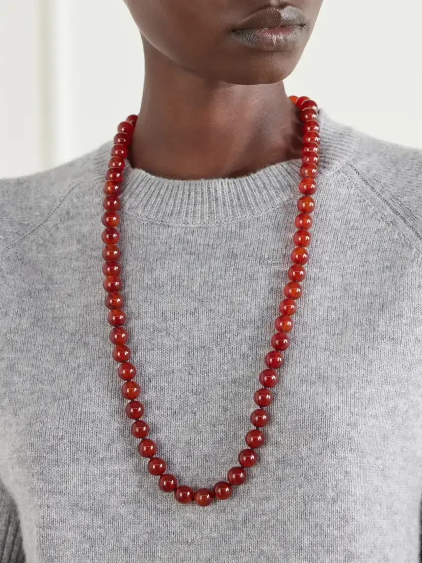 PAOLA SIGHINOLFI Grace Gold-plated Carnelian Necklace | Thumbnail 2